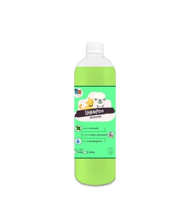 Pack 2 Shampoo Repelente 1 Lts Perros & Mascotas Anti Pulgas-1