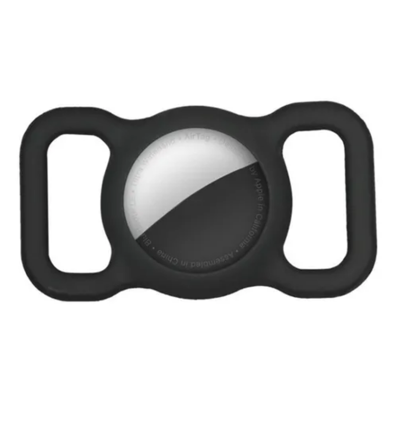 Funda Para Collar Mascotas Airtag De Apple Perro Gato Negro-0