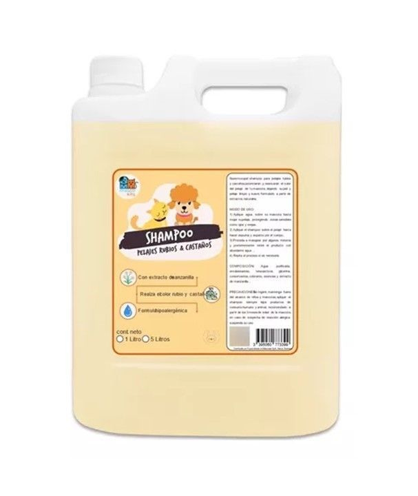 Shampoo Pelaje Rubios & Castaños Manzanilla 5 Lt Para Perros-0