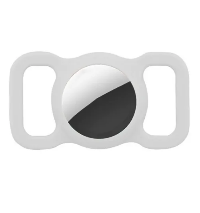 Funda Para Collar Mascotas Airtag De Apple Perro Gato Blanco-0