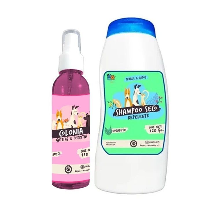 Kit Para Gato Shampoo Seco + Colonia Frambuesa-Eucalipto-0