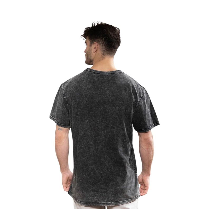 Polera Orgánica Acid-Wash Rectangular Logo Hombre Falcone-2