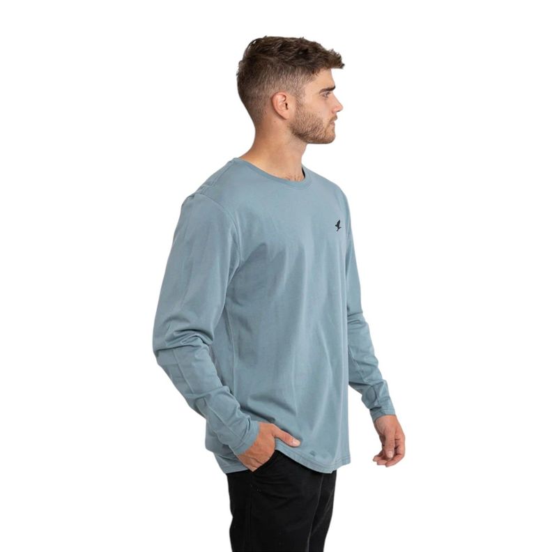 Polera Orgánica Manga Larga Vertical Logo Hombre Falcone-1