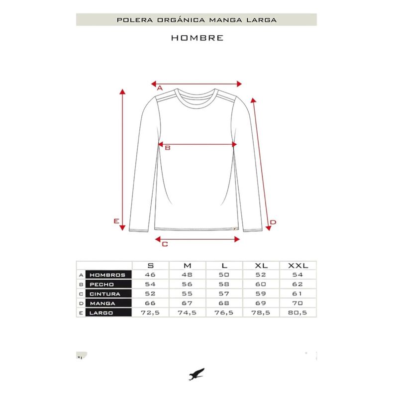Polera Orgánica Manga Larga Vertical Logo Hombre Falcone-3