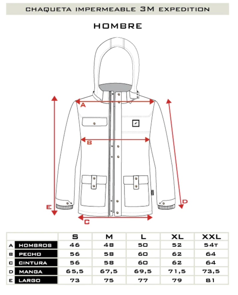 Chaqueta Impermeable 3M Expedition V2 Hombre Falcone -7