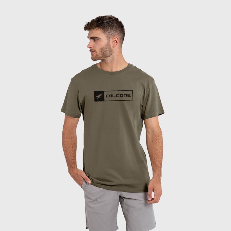 Polera Orgánica Rectangular Logo V2 Hombre Falcone Falcone-0