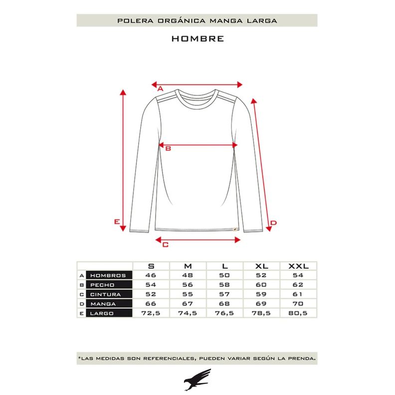 Polera Orgánica Manga Larga Classic Hombre Falcone-4