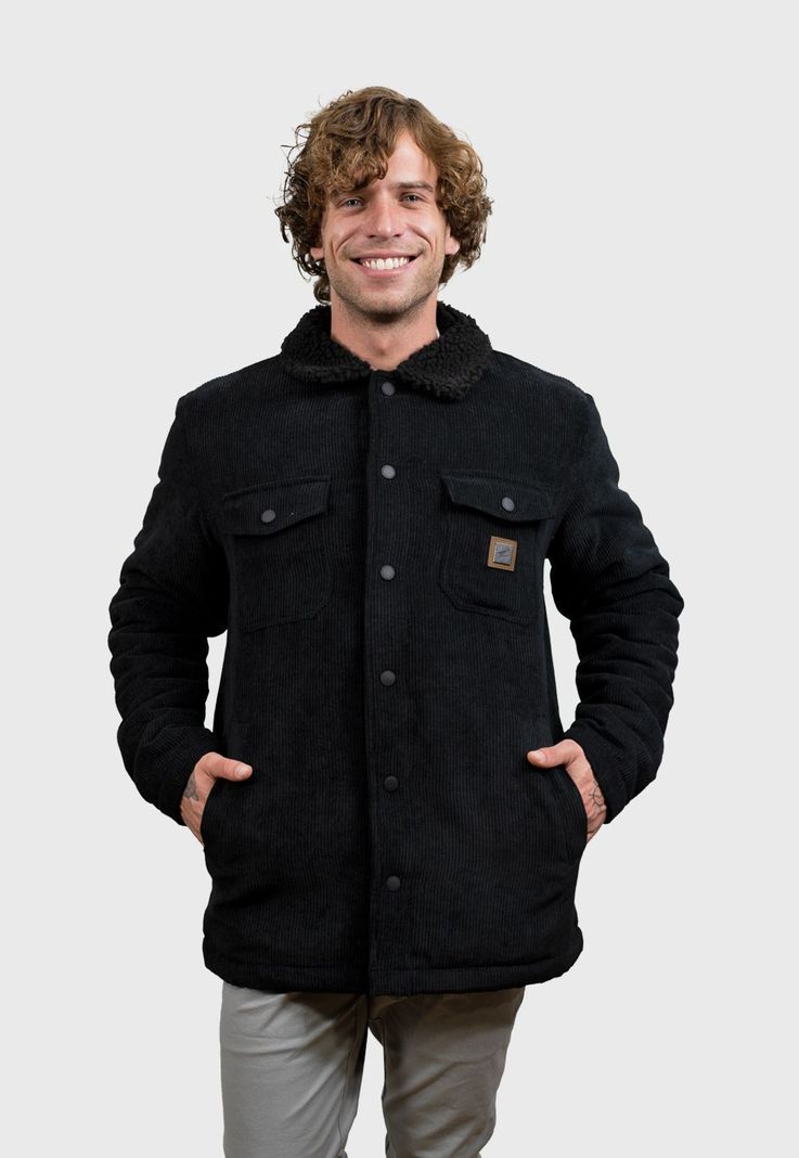 Chaqueta Harvester Negro Hombre Falcone-1