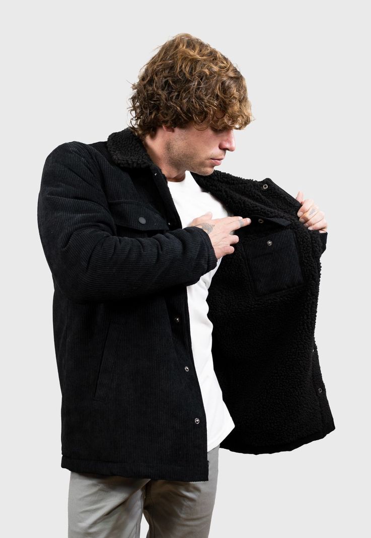 Chaqueta Harvester Negro Hombre Falcone-5