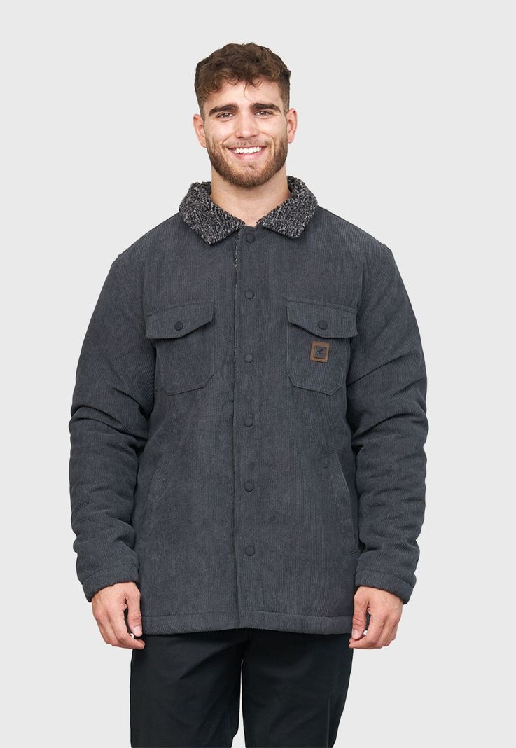 Chaqueta Harvester Gris Oscuro Hombre Falcone -0