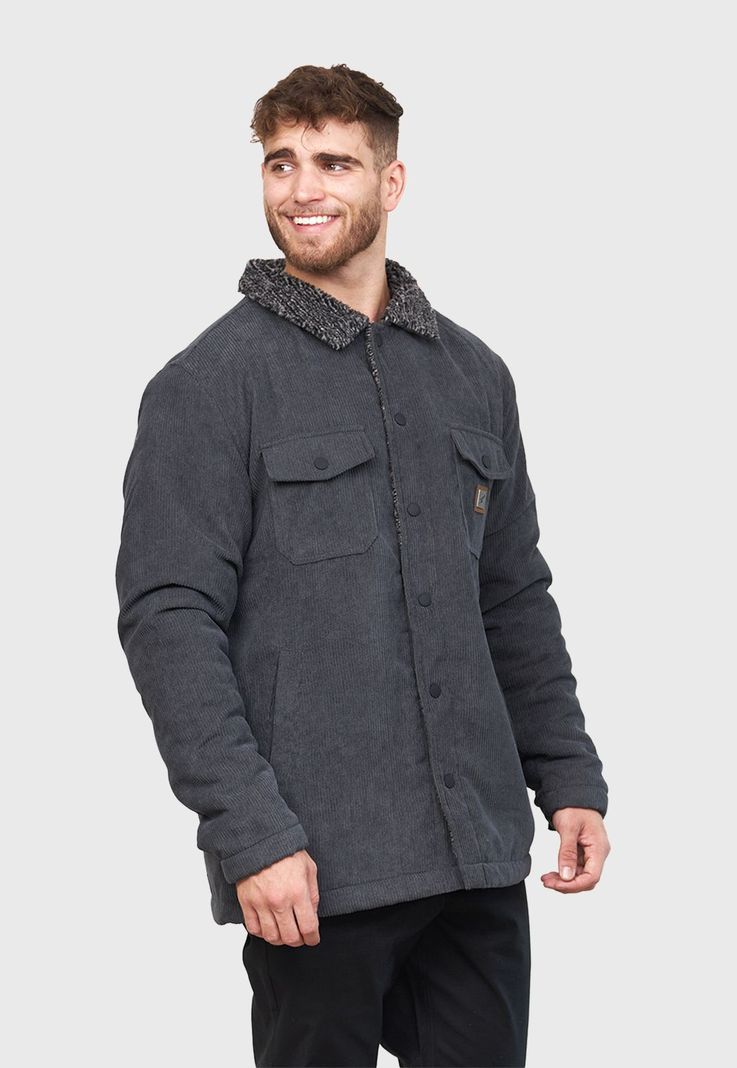 Chaqueta Harvester Gris Oscuro Hombre Falcone -2