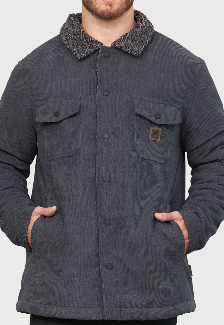Chaqueta Harvester Gris Oscuro Hombre Falcone -4