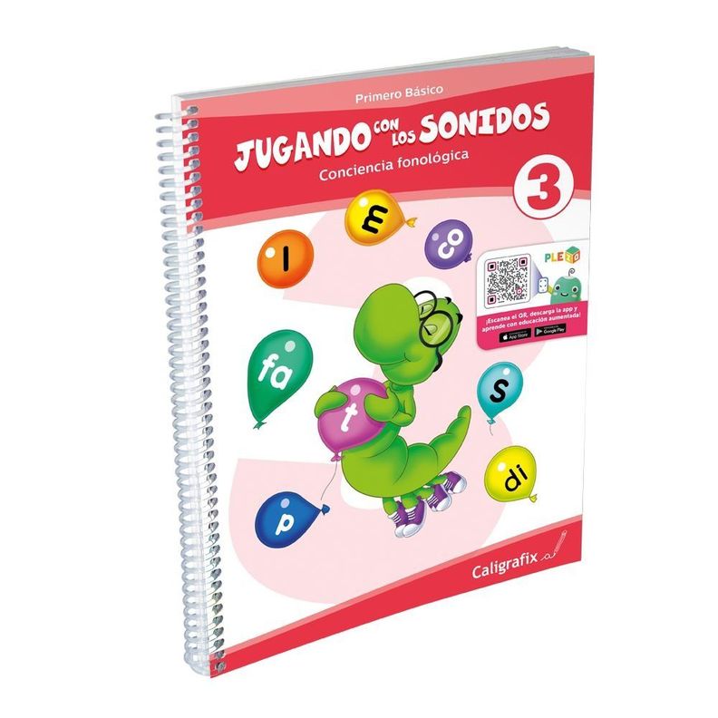 JUGANDO CON LOS SONIDOS N°3 -REALIDAD AUMENTADA. Editorial: Editorial Caligrafix-0