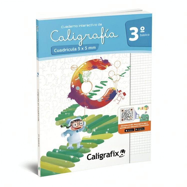 TEXTO CALIGRAFIA EN CUADRICULA 3º BASICO- INTERACTIVO | EDITORIAL CALIGRAFIX |-0