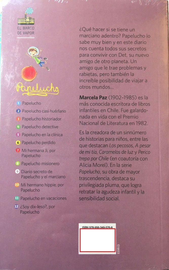 Papelucho Y El Marciano | Marcela Paz | Ediciones Sm | 768-1