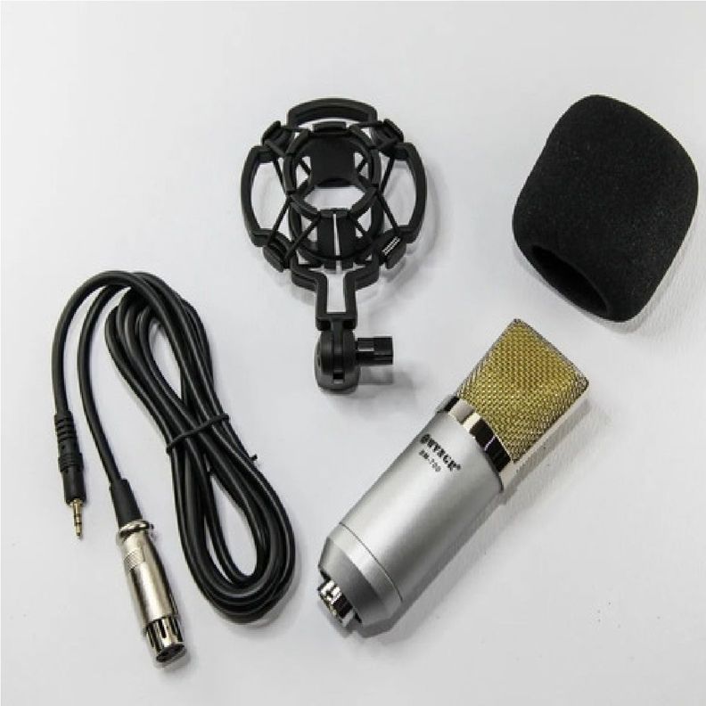 Microfono Condenser Lujo C/ Soporte Compu Chat Youtuber Htec-4
