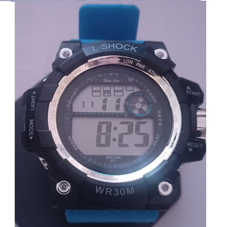 Reloj  Deportivo Azul Resistente Agua-4