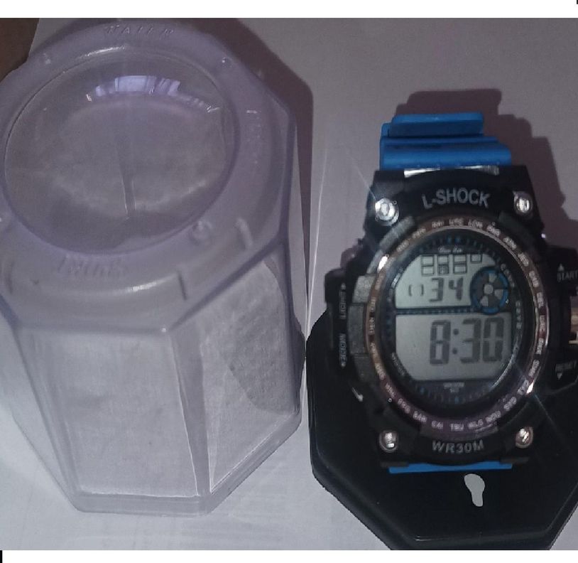 Reloj  Deportivo Azul Resistente Agua-3