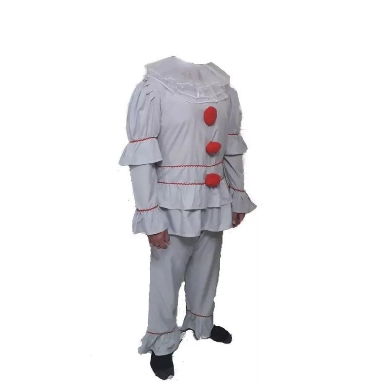 Disfraz Payaso It, Incluye Camisa, Pantalón Y Cuello cd0611-0
