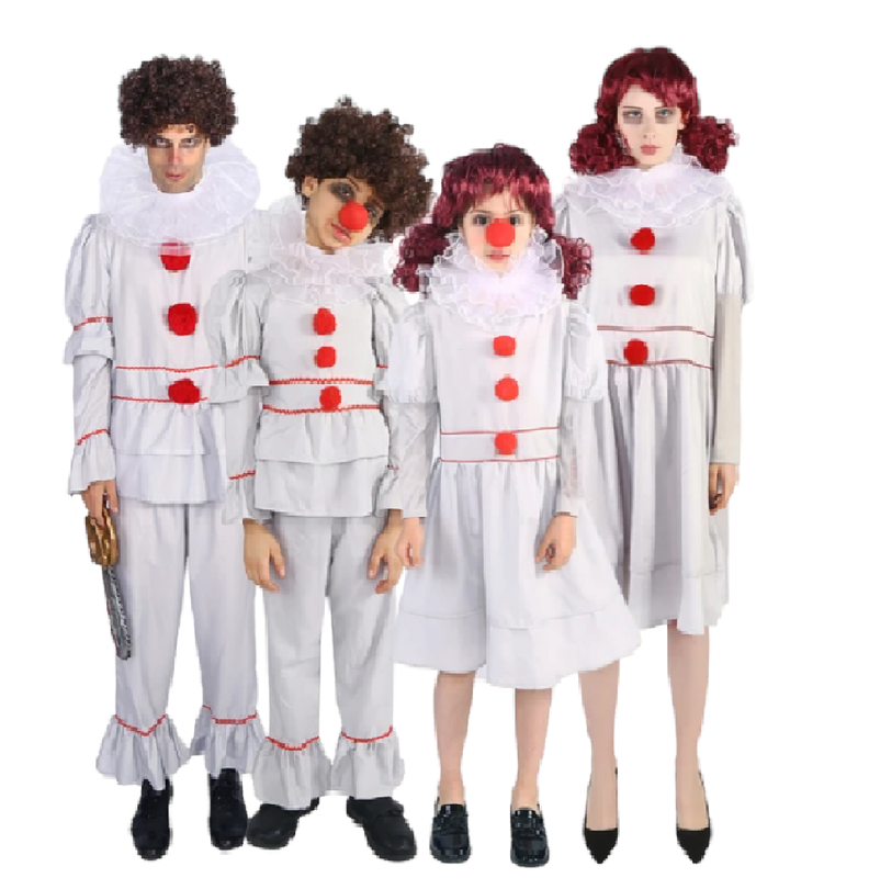 Disfraz Payaso It, Incluye Camisa, Pantalón Y Cuello cd0611-4