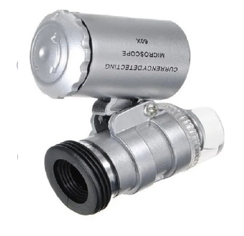 Mini Microscopio Bolsillo 60x  Con Luz Led Y Uv B19-0