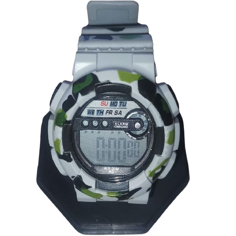 Reloj  Deportivo Gris Resistente Agua-0