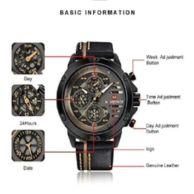 Reloj Deportivo Militares  Impermeable Naviforce B10-1