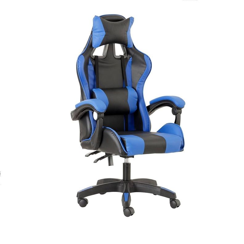 Silla Gamer Ajustable Azul-0