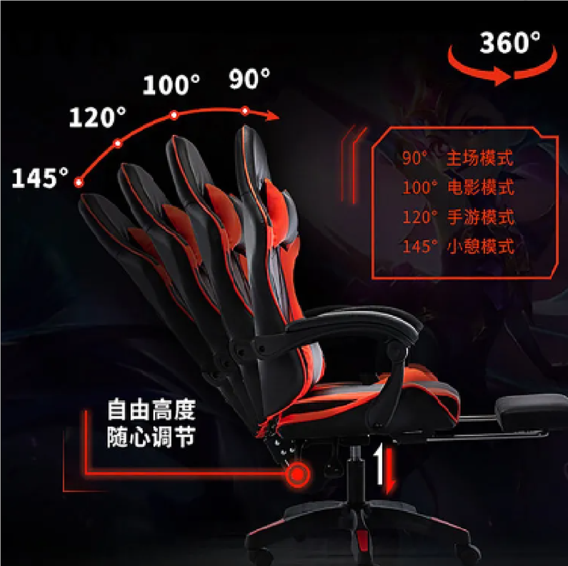 Silla Gamer Ajustable Azul-1