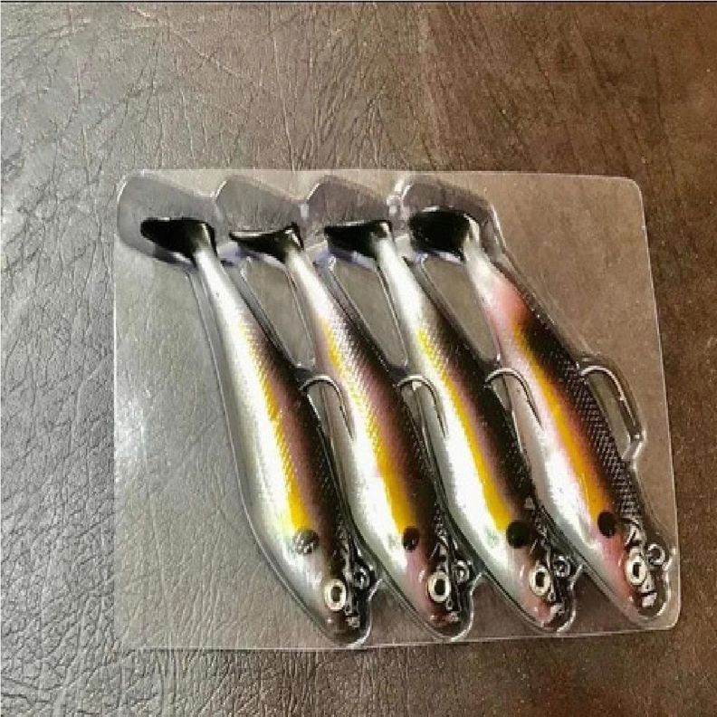 Señuelo Vinilo De Pesca Truchas Salmónideos 4 Unid. 28 Grs-3