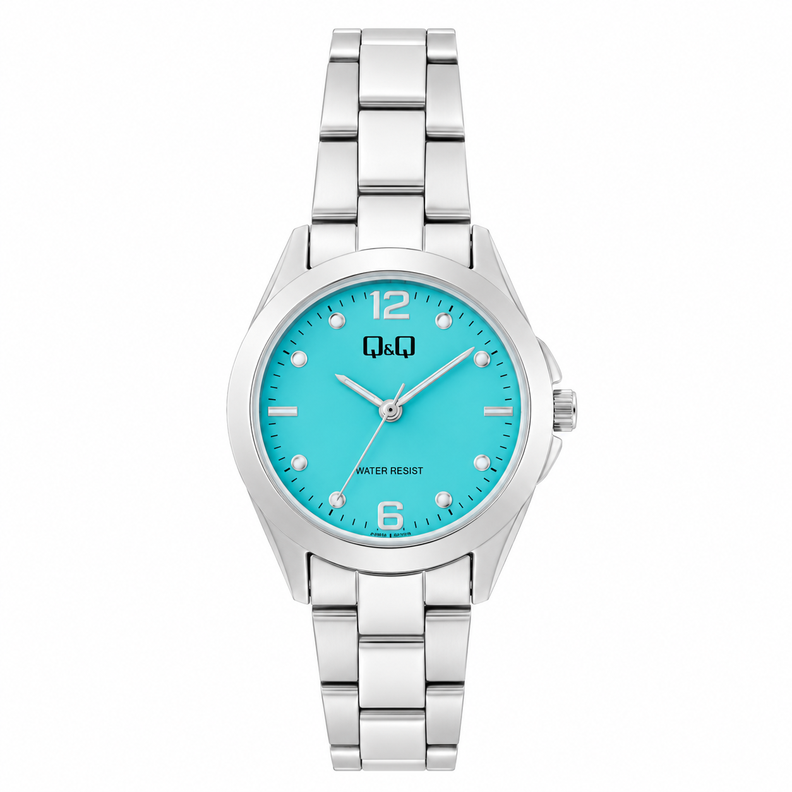 Reloj Q&Q para dama - C05A-021PY - analógico azul y plateado