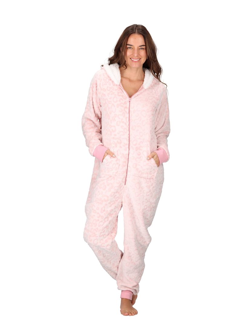 Pijama Enterito Micropolar Rosado Caffarena-0