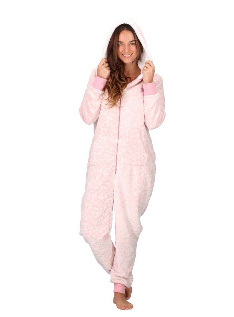 Pijama Enterito Micropolar Rosado Caffarena-1
