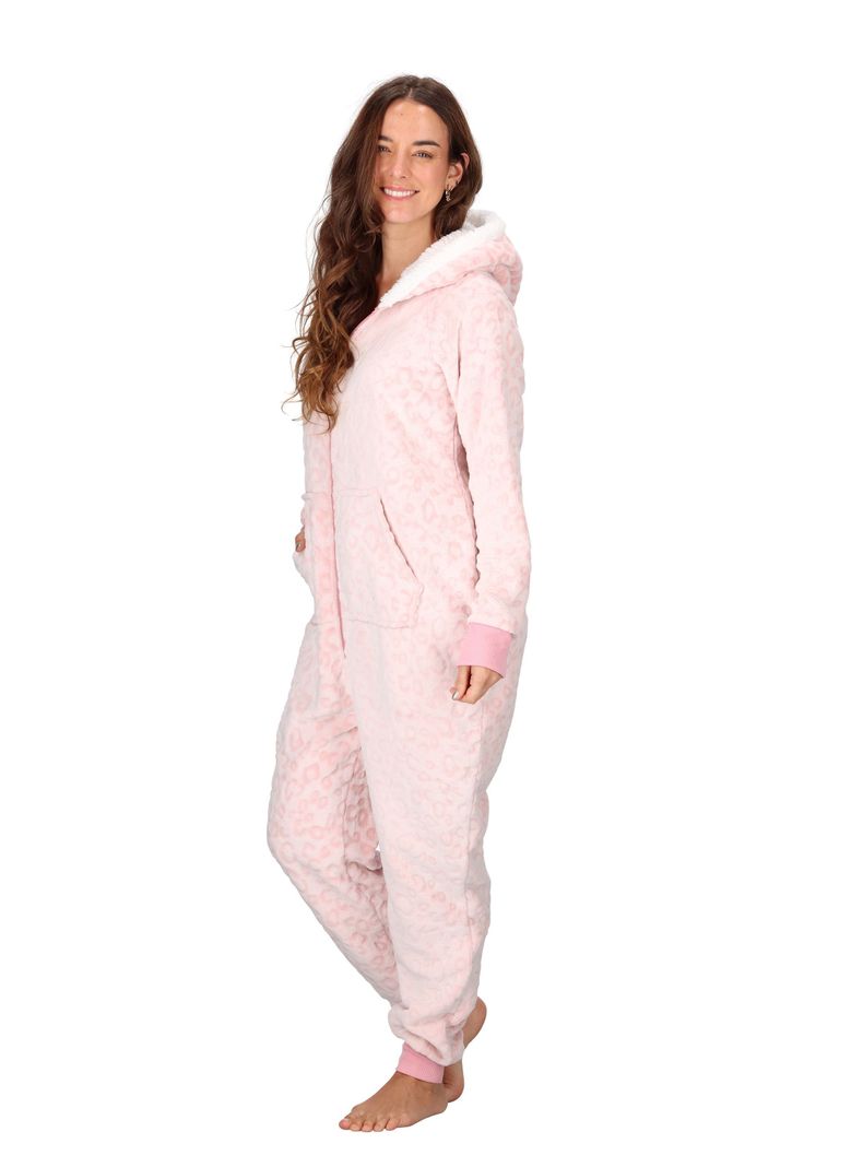 Pijama Enterito Micropolar Rosado Caffarena-2