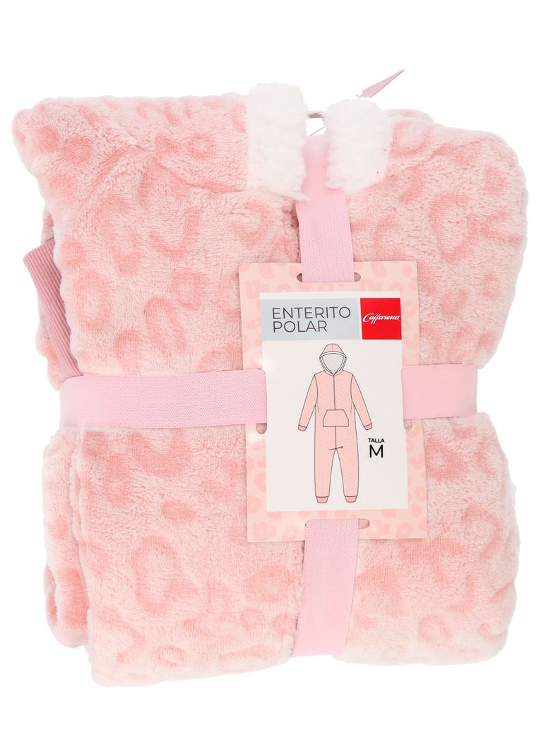 Pijama Enterito Micropolar Rosado Caffarena-4