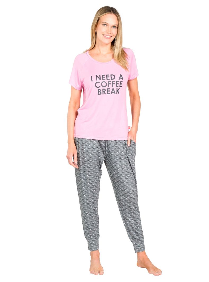 Pijama Juvenil Con Polera manga corta Caffarena -1