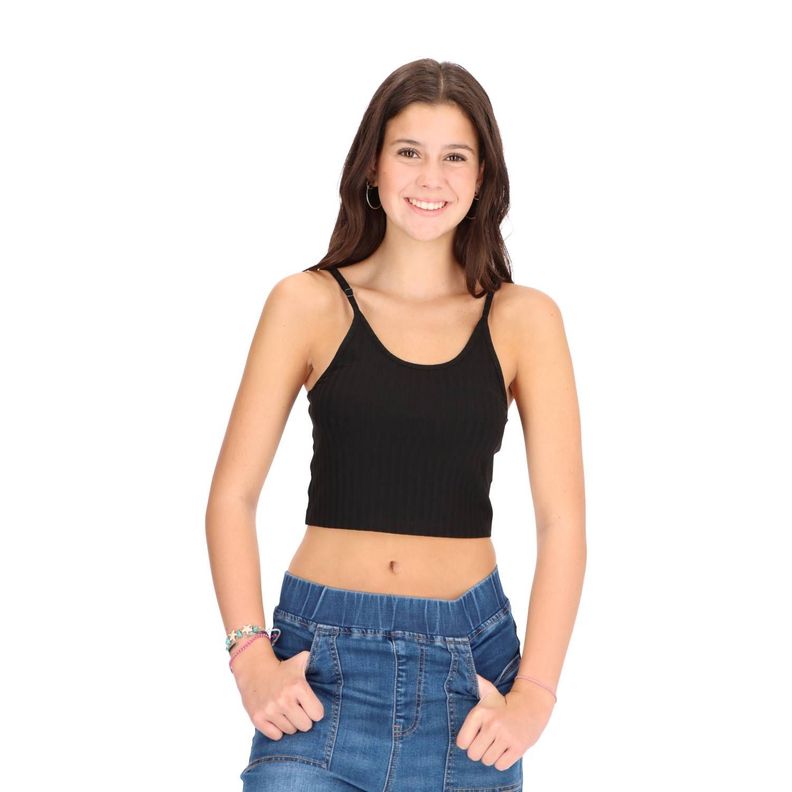 Crop Top Juvenil Diseño Tejido Caffarena -0