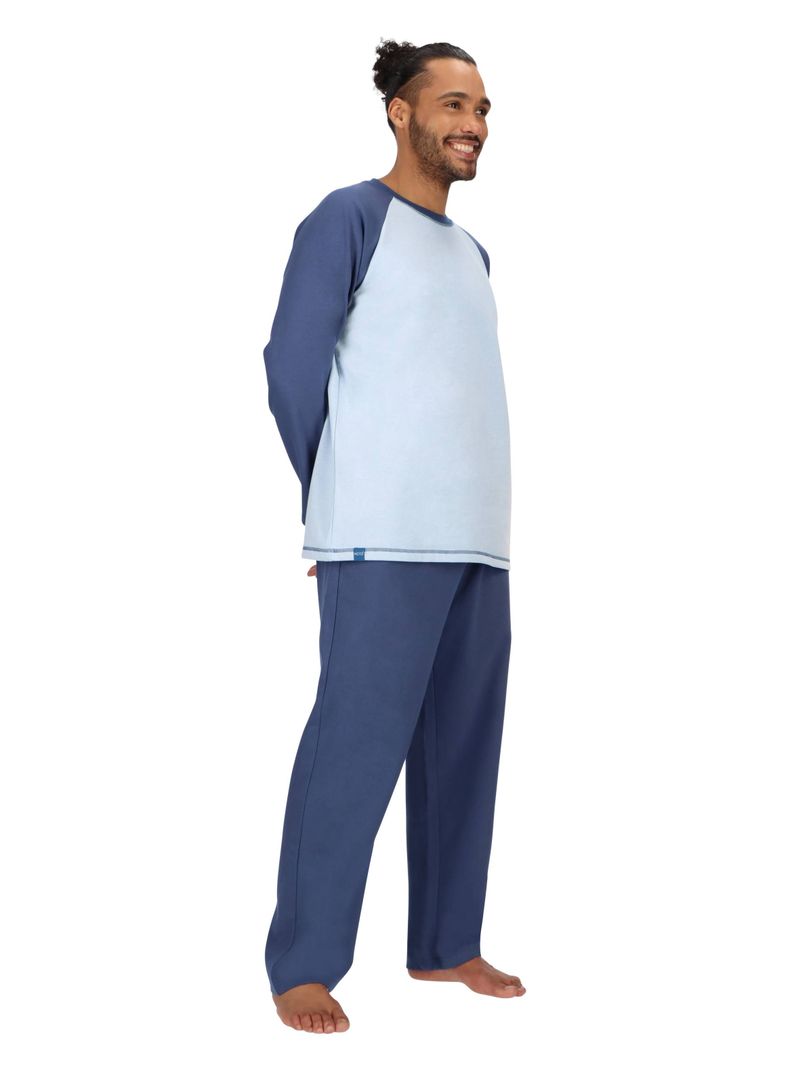Pijama Largo Azul algodón Mota-1