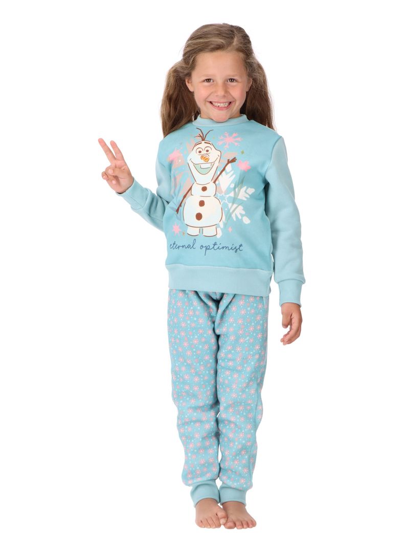 Pijama Frozen Algodón Celeste Caffarena-0