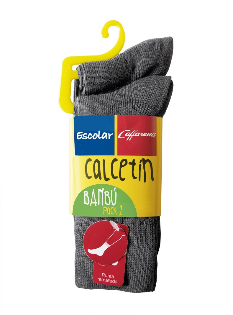 Calcetín Corto Bambú Pack 2 Escolar-0