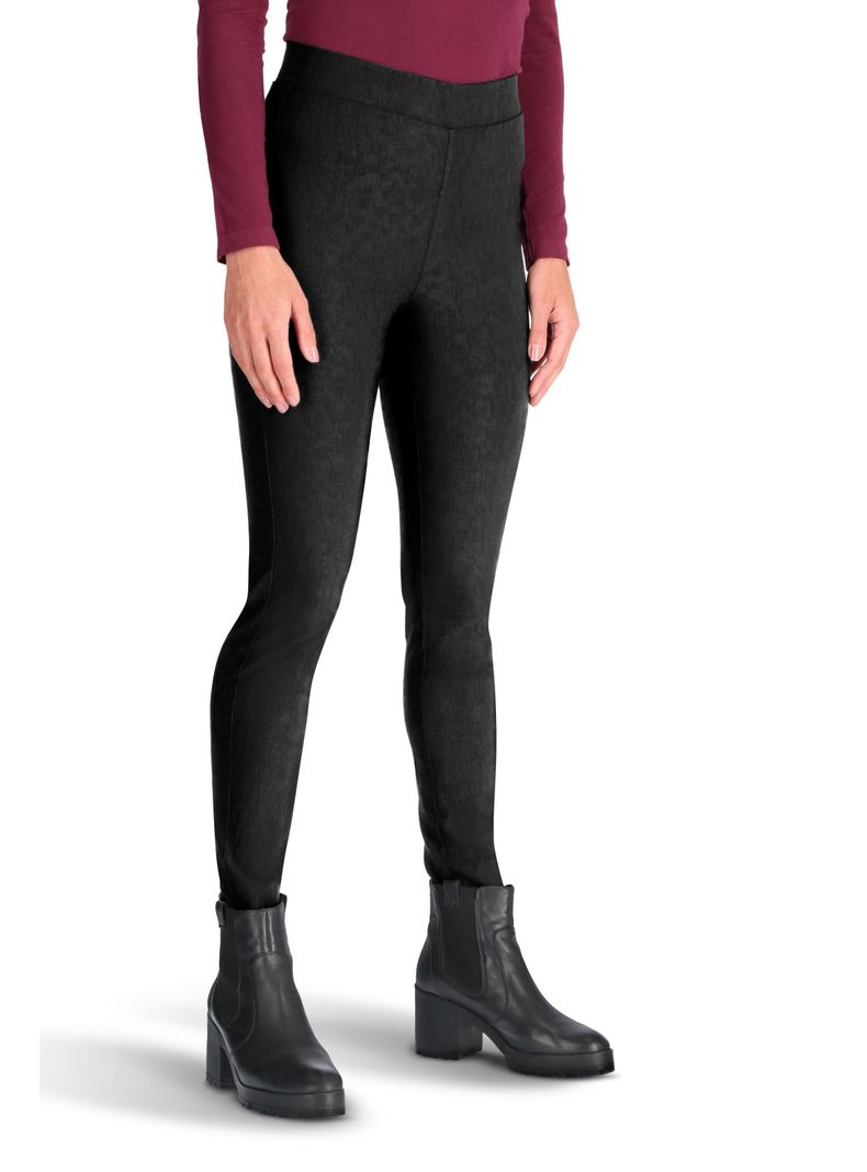 Legging Viscosa Negro Diseño Relieve Caffarena-0