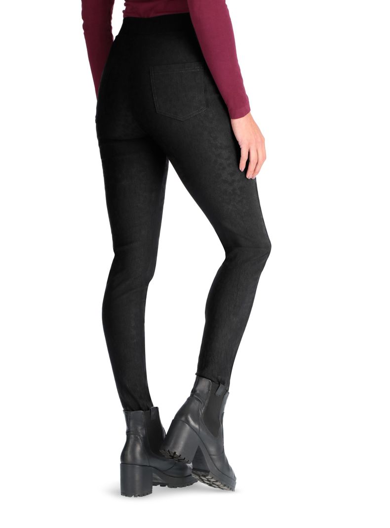 Legging Viscosa Negro Diseño Relieve Caffarena-2