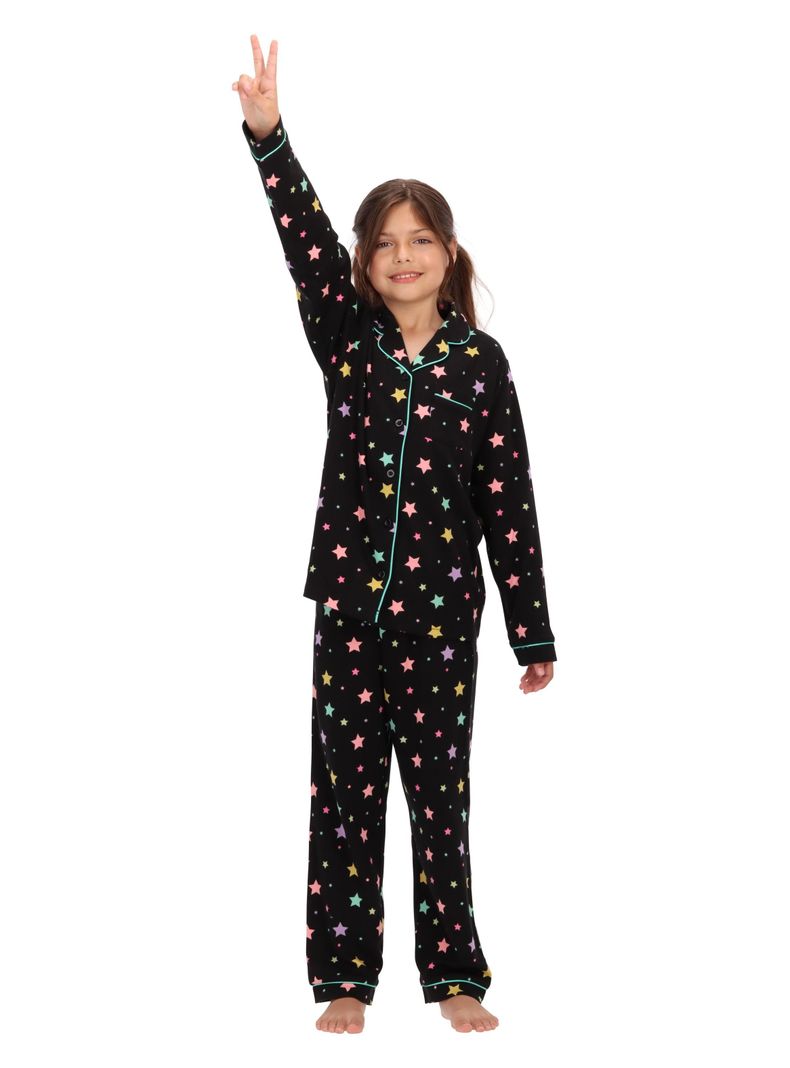Pijama Infantil Negro Niña Caffarena-0