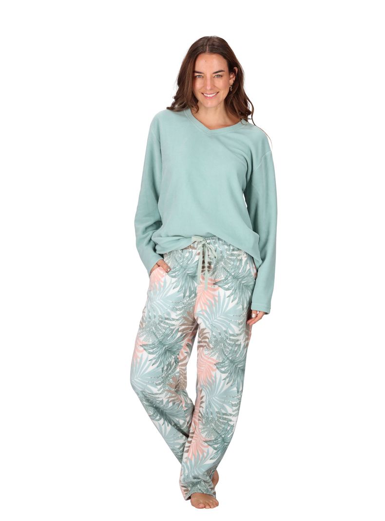 Pijama Micropolar Verde Caffarena-0