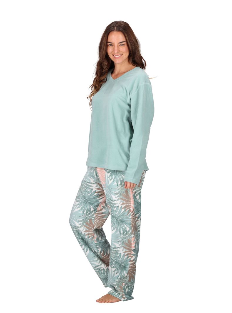Pijama Micropolar Verde Caffarena-1