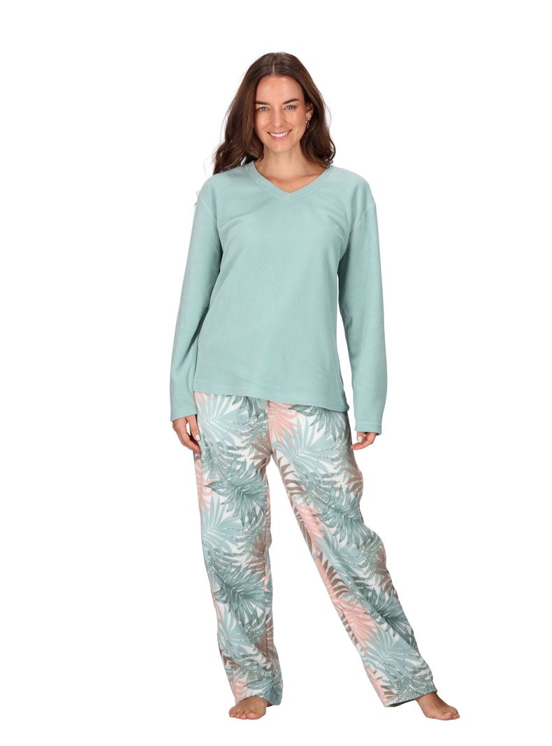 Pijama Micropolar Verde Caffarena-2