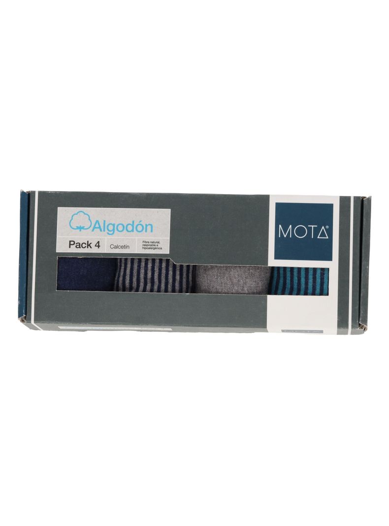 Calcetin Medio Algodón Pack 4 Mota-5
