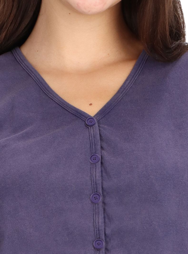 Crop Top Juvenil Con botones Caffarena