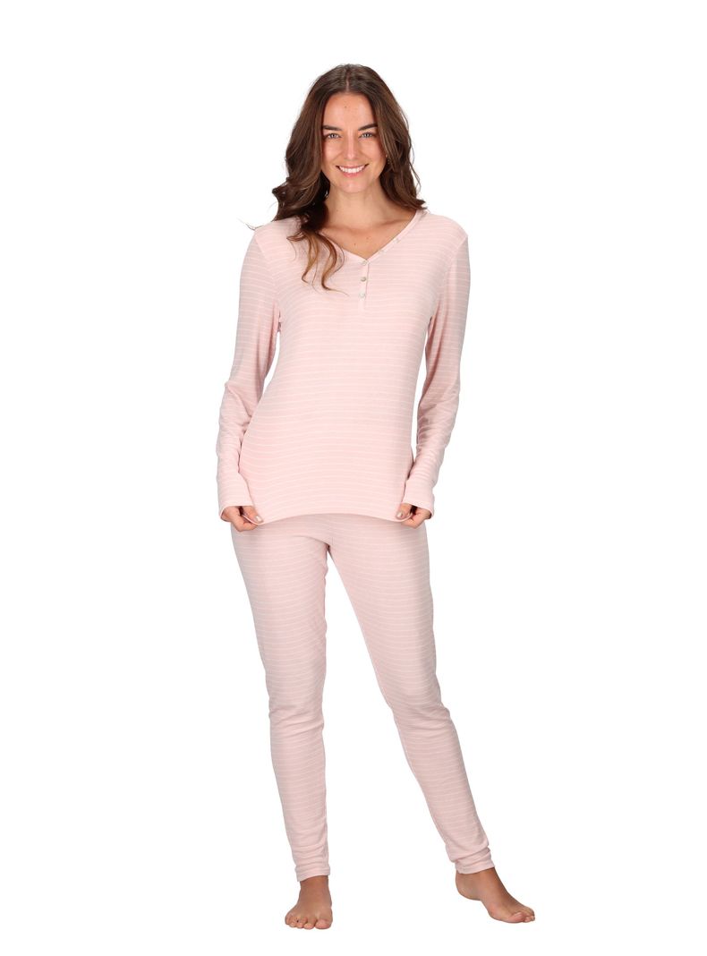 Pijama Viscosa Rosado Caffarena-0