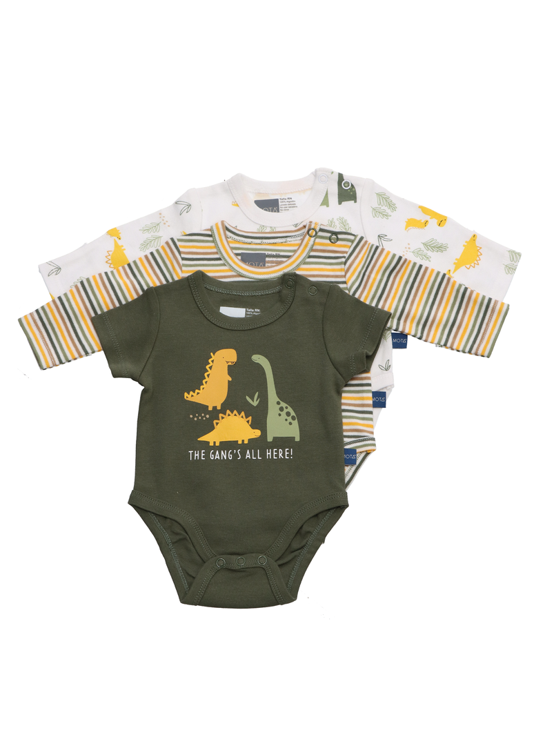 Body Niño Pack 3 Verde Motita-0